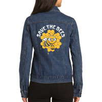 Save The Bees-cxdgj Ladies Denim Jacket | Artistshot