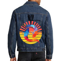 Japanese Koi Carbs Men Denim Jacket | Artistshot