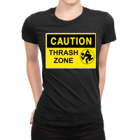 Caution Thrash Zone Ladies Fitted T-shirt | Artistshot