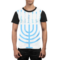 Happy Hanukkah Menorah Vintage Hebrew Jewish Holiday T Shirt Graphic T-shirt | Artistshot