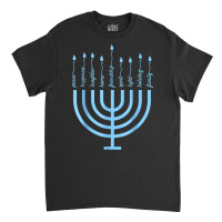 Happy Hanukkah Menorah Vintage Hebrew Jewish Holiday T Shirt Classic T-shirt | Artistshot