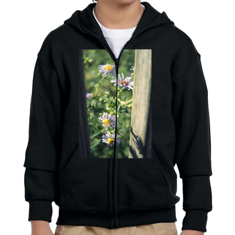 Porch Rail Aster Youth Zipper Hoodie by AcostaLopezJuan | Artistshot