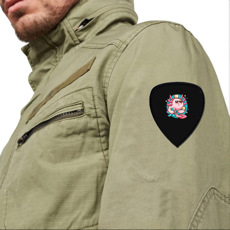 Axolotl Axolotl Fish Axolotl Pun Axolotl Lover Funny Axolotl Cute Axol Shield S Patch | Artistshot