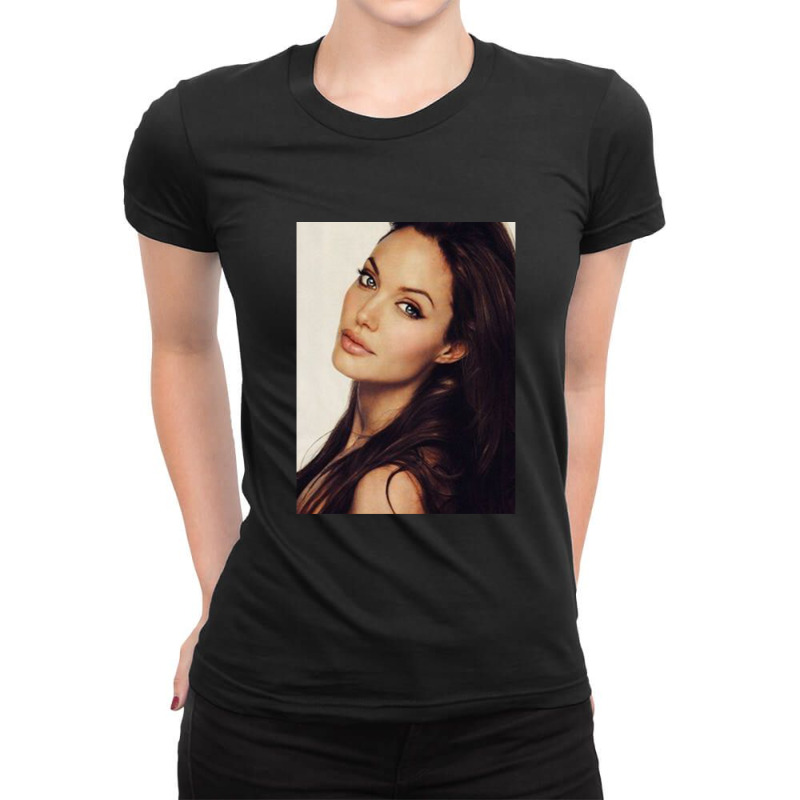 Angelina Jolie - Poster Ladies Fitted T-Shirt by MichaelVictory | Artistshot