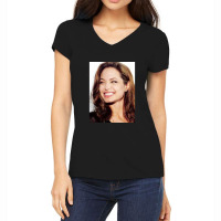 Angelina Jolie - Smile Women's V-neck T-shirt | Artistshot