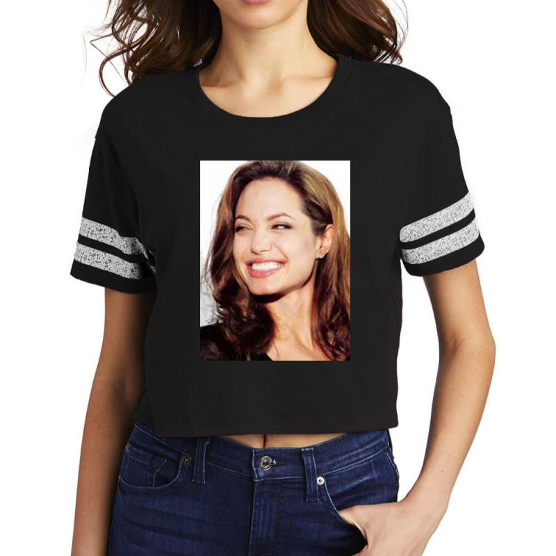 Angelina Jolie - Smile Scorecard Crop Tee by MichaelVictory | Artistshot