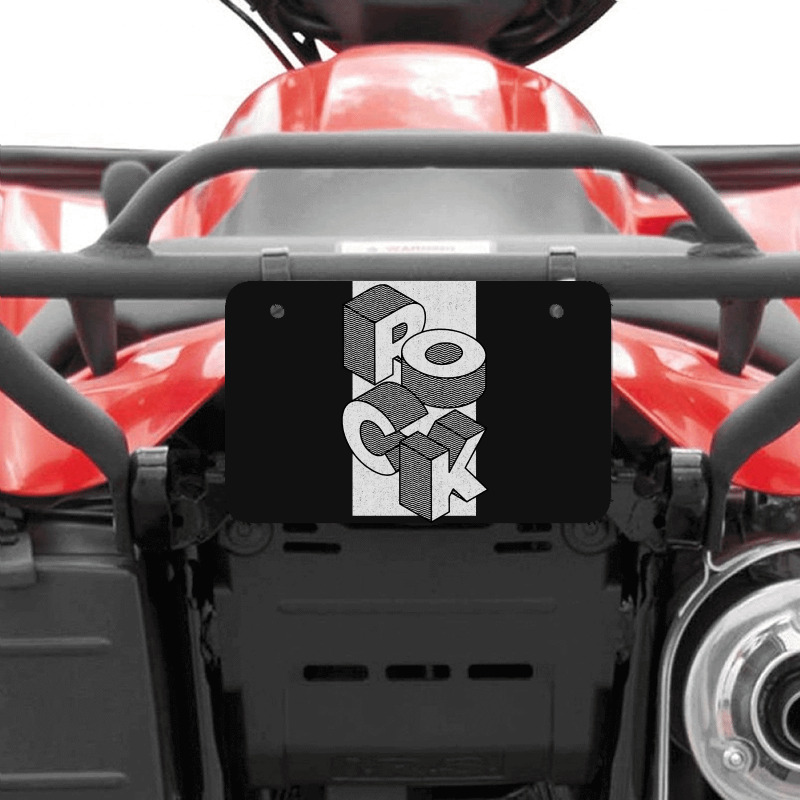 Rock On-zmtsn Atv License Plate | Artistshot