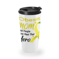 Obesity Mom Most People Never Meet Their Hero I Raised Mine Travel Mug | Artistshot