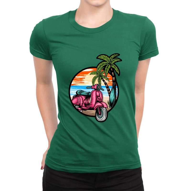 Summer Ride Ladies Fitted T-shirt | Artistshot