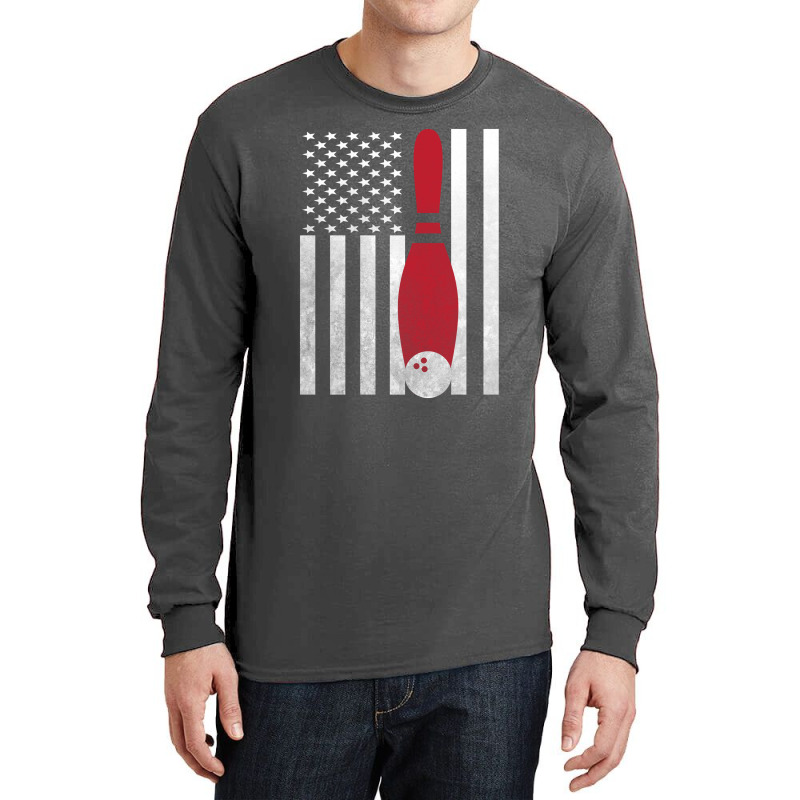 Bowling Bowler - America Usa Flag Long Sleeve Shirts | Artistshot