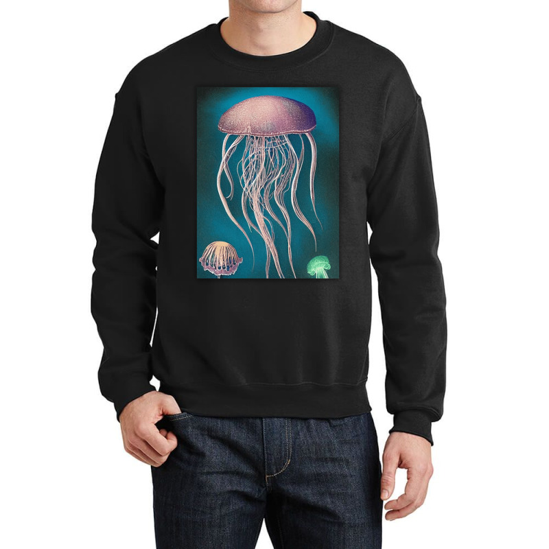 Jellyfish Artwork Beach Crewneck Sweatshirt | Artistshot