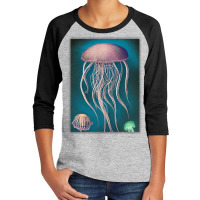 Jellyfish Artwork Beach Youth 3/4 Sleeve | Artistshot