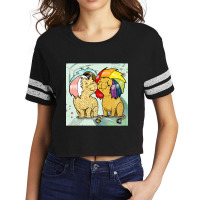 Gay Lion Couple Scorecard Crop Tee | Artistshot