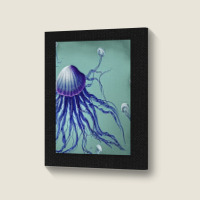 Jellyfish Artwork Digitalart Portrait Canvas Print | Artistshot