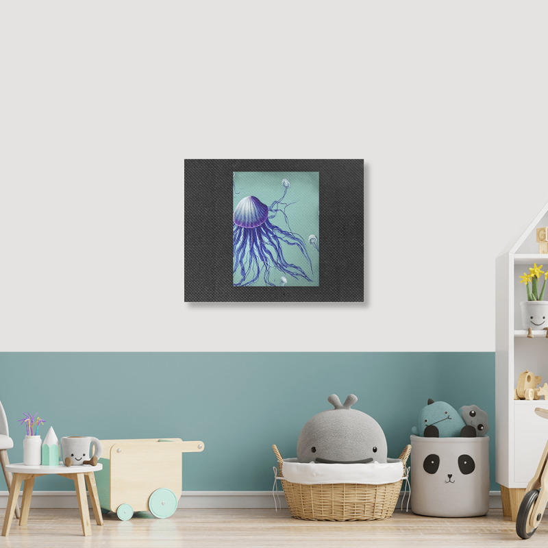 Jellyfish Artwork Digitalart Landscape Canvas Print | Artistshot