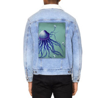 Jellyfish Artwork Digitalart Unisex Sherpa-lined Denim Jacket | Artistshot