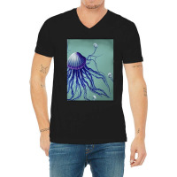 Jellyfish Artwork Digitalart V-neck Tee | Artistshot