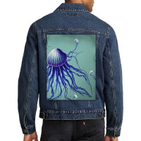 Jellyfish Artwork Digitalart Men Denim Jacket | Artistshot