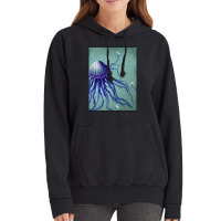 Jellyfish Artwork Digitalart Vintage Hoodie | Artistshot