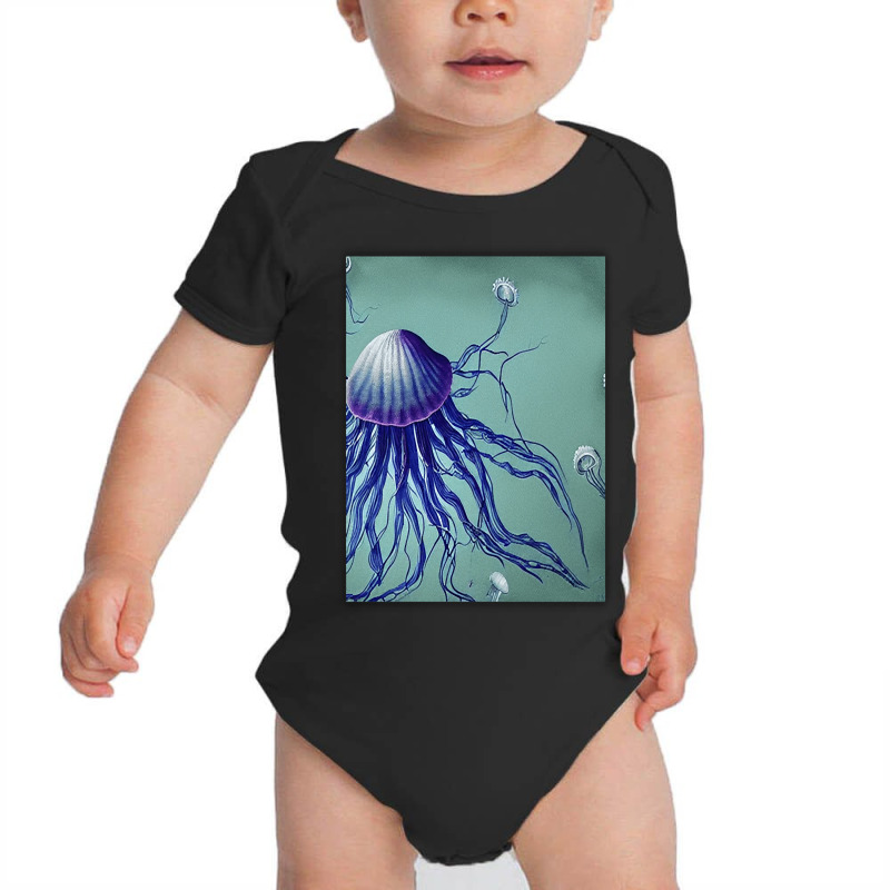 Jellyfish Artwork Digitalart Baby Bodysuit | Artistshot