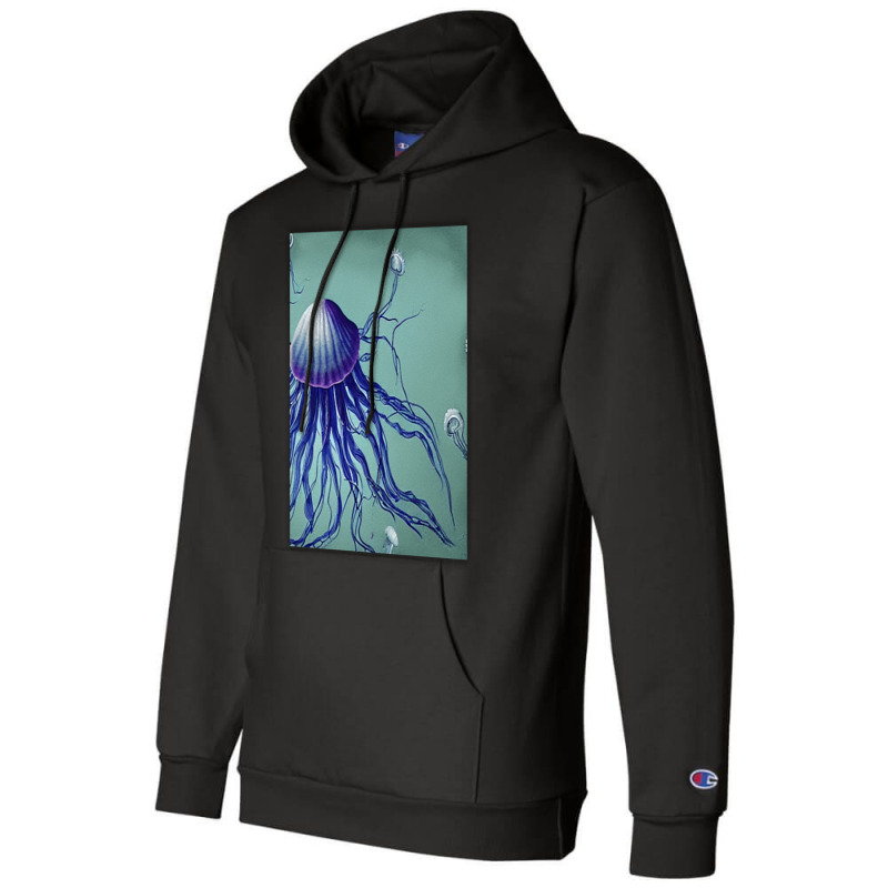 Jellyfish Artwork Digitalart Champion Hoodie | Artistshot