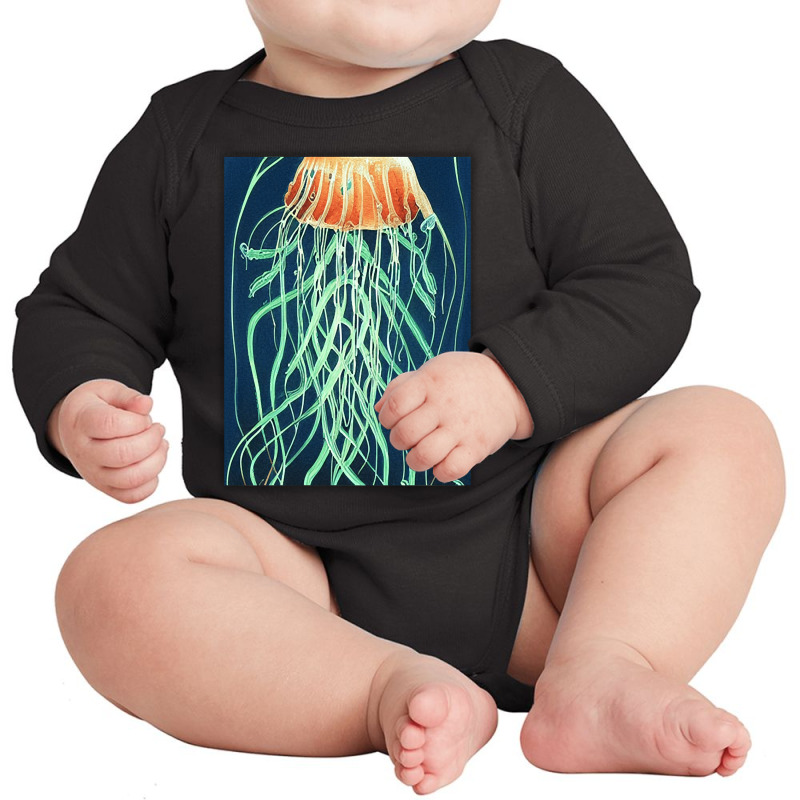 Jellyfish Artwork Ocean Long Sleeve Baby Bodysuit | Artistshot