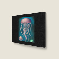 Jellyfish Artwork Beach Landscape Canvas Print | Artistshot