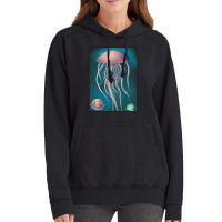 Jellyfish Artwork Beach Vintage Hoodie | Artistshot