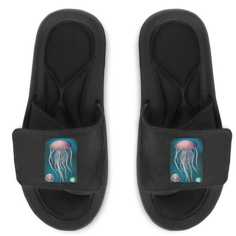 Jellyfish Artwork Beach Slide Sandal | Artistshot