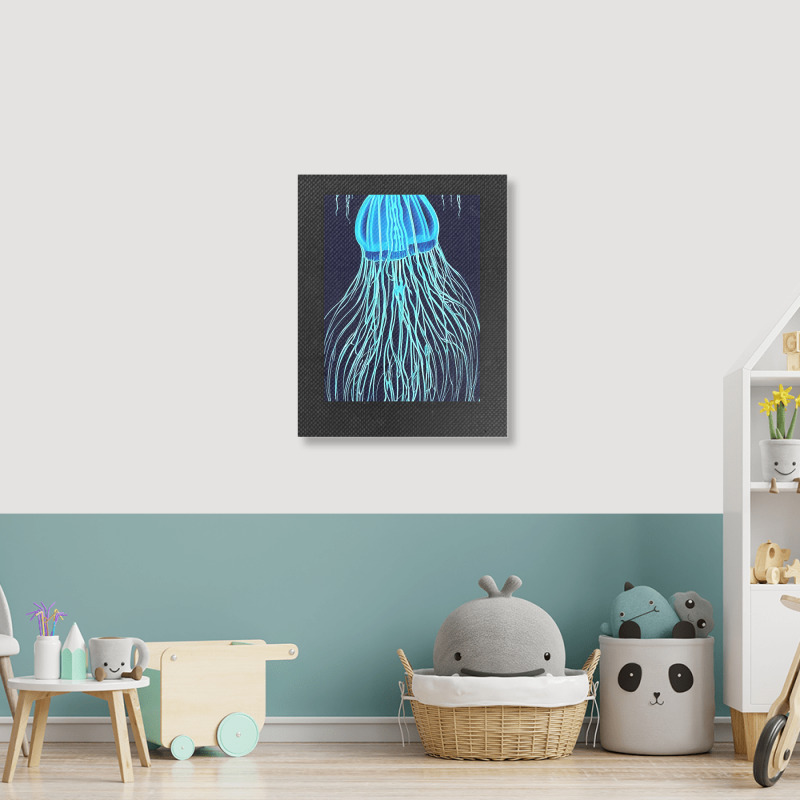 Jellyfish Artwork Sea Portrait Canvas Print | Artistshot