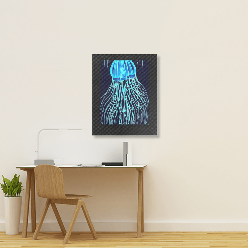 Jellyfish Artwork Sea Portrait Canvas Print | Artistshot