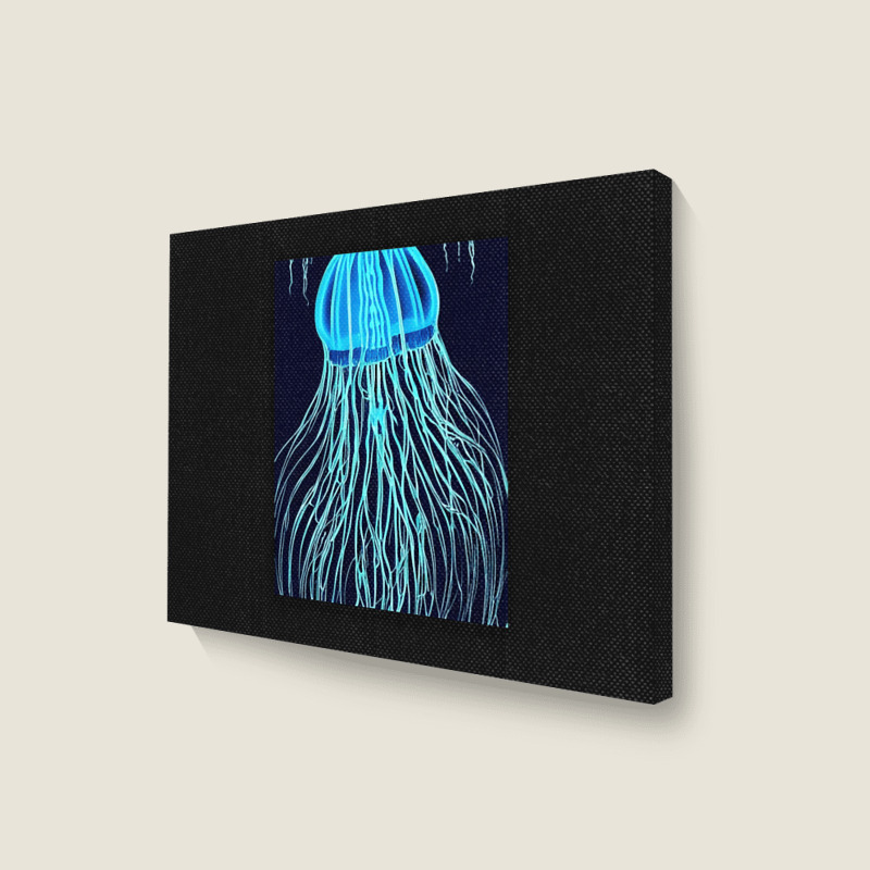 Jellyfish Artwork Sea Landscape Canvas Print | Artistshot