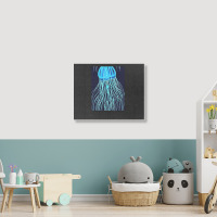 Jellyfish Artwork Sea Landscape Canvas Print | Artistshot