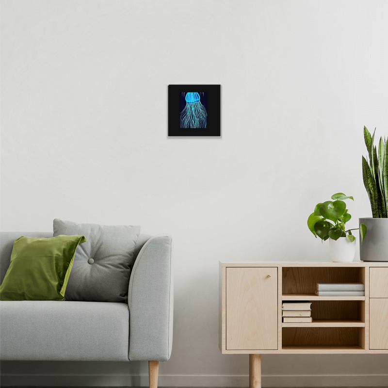 Jellyfish Artwork Sea Metal Print Square | Artistshot