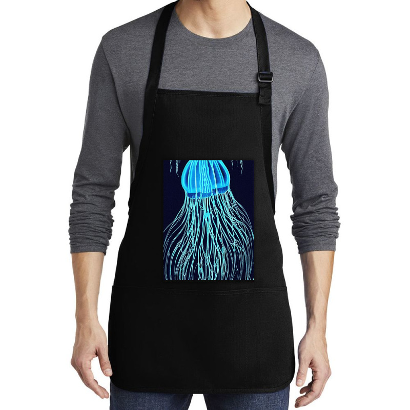 Jellyfish Artwork Sea Medium-length Apron | Artistshot