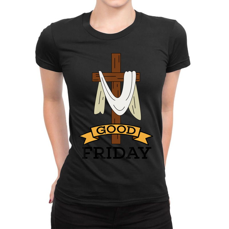 Good Friday Cute Fasting And Penance Gift Ladies Fitted T-Shirt by fenderbendable | Artistshot