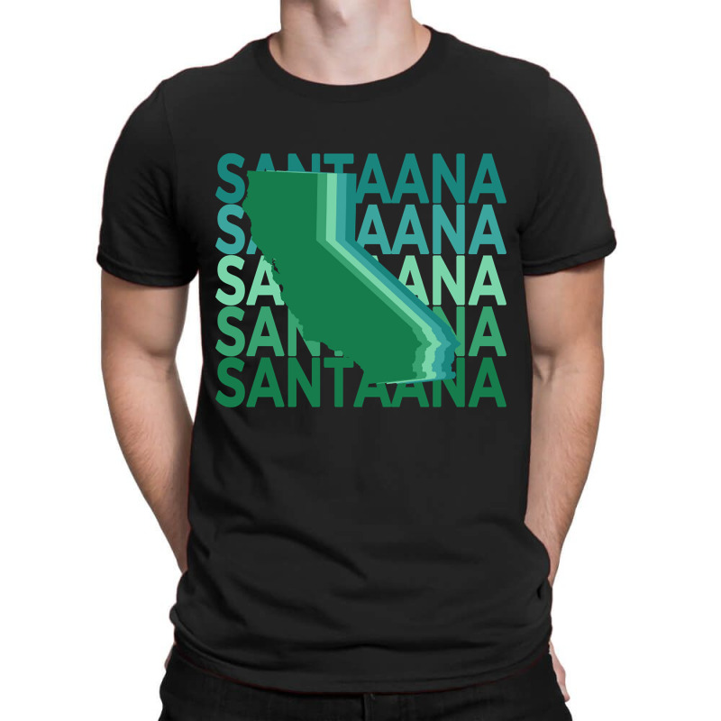 Santa Ana California Green Repeat T-shirt | Artistshot