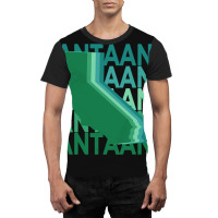 Santa Ana California Green Repeat Graphic T-shirt | Artistshot