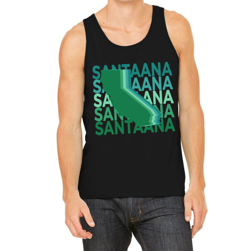 Santa Ana California Green Repeat Tank Top | Artistshot