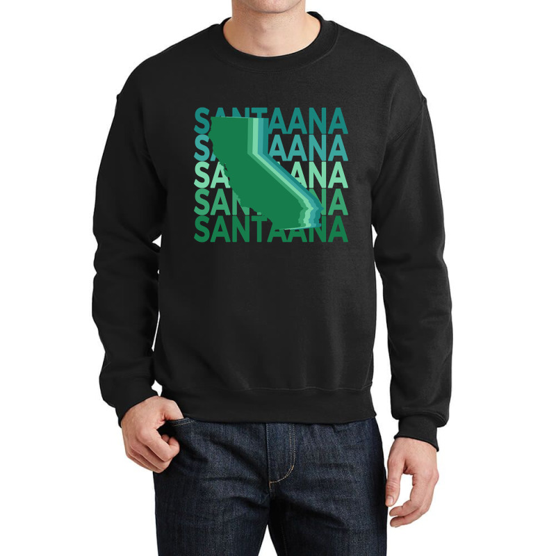 Santa Ana California Green Repeat Crewneck Sweatshirt | Artistshot