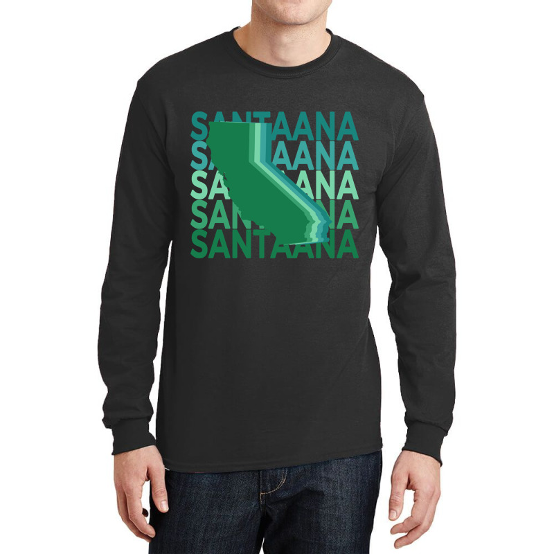 Santa Ana California Green Repeat Long Sleeve Shirts | Artistshot