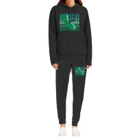 Santa Ana California Green Repeat Hoodie & Jogger Set | Artistshot