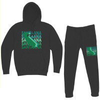 Santa Ana California Green Repeat Hoodie & Jogger Set | Artistshot