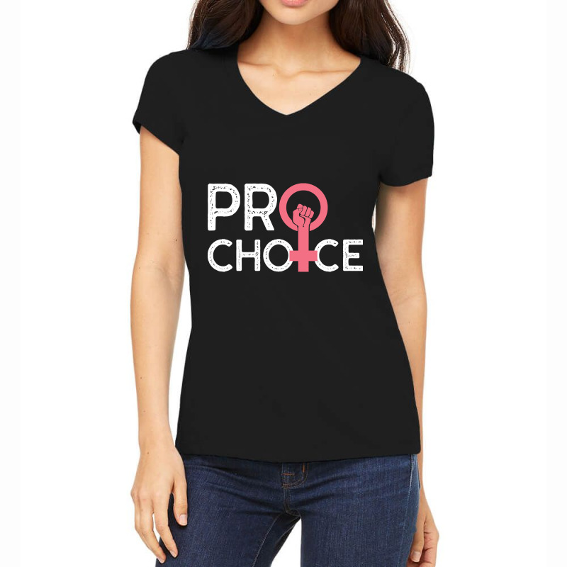 Pro Choice (2) Women's V-Neck T-Shirt by declangreenwood | Artistshot