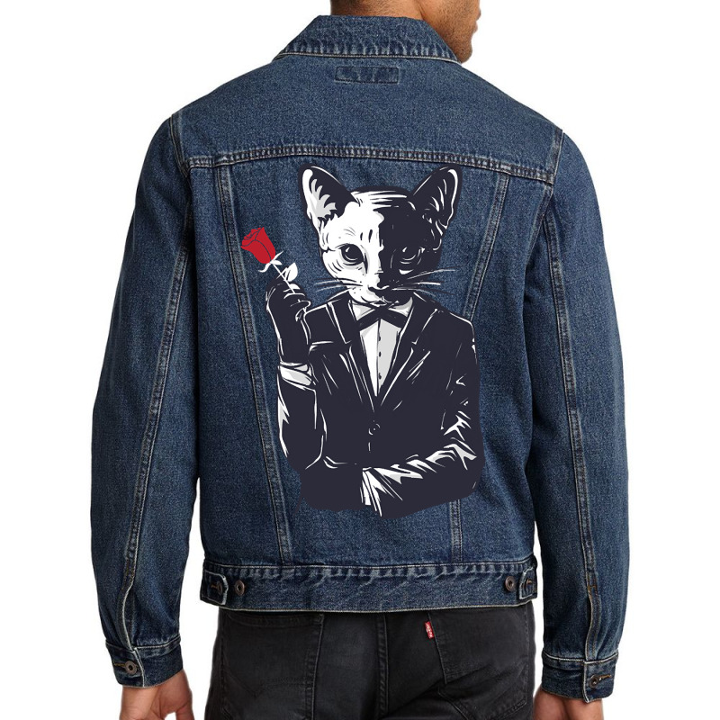 Mafia Cat Character Men Denim Jacket | Artistshot