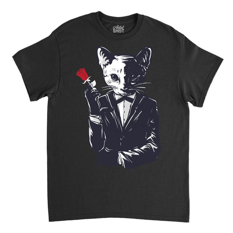 Mafia Cat Character Classic T-shirt | Artistshot