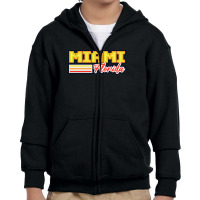 Miami Florida Youth Zipper Hoodie | Artistshot