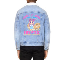 Just A Girl Who Loves Anime And Bearded Dragons Unisex Sherpa-lined Denim Jacket | Artistshot