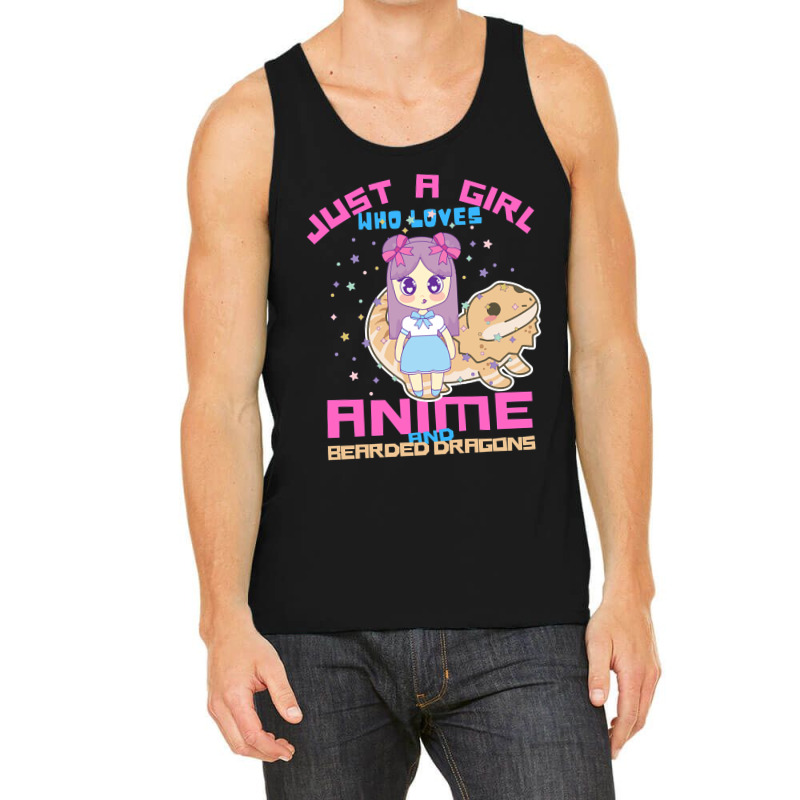 Just A Girl Who Loves Anime And Bearded Dragons Tank Top by Ledford Leslie | Artistshot