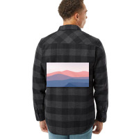 Blue And Pink Mountain Flannel Shirt | Artistshot